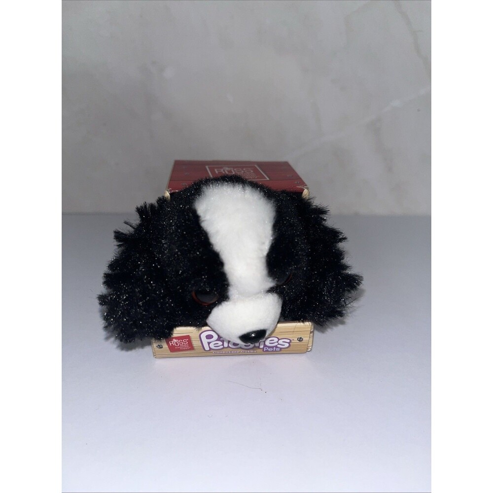 Russ Petooties Pets King Charles Spaniel Black White Dog Plush 5” Kellytoy NEW